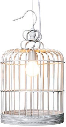 WFZRXFC Einfarbige Vogelkäfig Metall Retro Pendelleuchte Villa Garden Industrial Style Leuchte Kreative und einfache Dekoration Deckenbeleuchtung Edison E27 Single Head Hängelampe