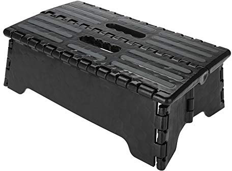 Escabeau Pliant, Tabouret Pliant Polyvalent portatif à marchepied Pliant en Plastique Noir Tabouret de Cuisine antidérapant pour Salle de Bain pour Enfants Femmes Enceintes âgées