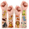 Leesgel Tier Tattoos für Kinder, 62 Stück Metallic Tier Glitzertattoos für Geschenk Junge Mädchen, Dschungel Deko Geburtstag Mitgebsel Kindergeburtstag Gastgeschenke Kinder Party Zubehör