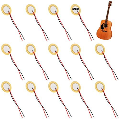 Pickup Transductor Ø 27 MM Piezoeléctricos Del Zumbador Elementos Discos Piezoeléctricos Accessories Pickup Bass Para Relojes, Guitarras Acústicas, Timbres Electrónicos, Micrófono, Teléfonos,30 Piezas