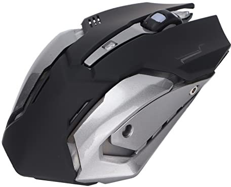 Lazmin112 Kabellose Maus, 6 Tasten USB-Funkmaus mit Empfänger, Ergonomische Computermäuse, 7 Bunte Lichter, 3 Geschwindigkeiten DPI Einstellbar, mit Notebook, PC, Laptop, Computer, Desktop