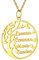 PROSILVER Collier Arbre de Vie 4 Prénoms Personnalisés Femme Plaqué Or, Chaîne Pendentif Cercle Fille en Argent Doré 45+5cm