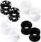 OUFER 4 Paare Silikon Ohr Ear Tunnels Plugs Set 2g 6mm Flesh Silikontunnel Piercing Silicone Double Flared Flexibler Expander Weiß Schwarz Ear Piercing Schmuck