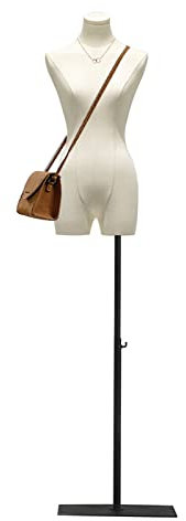 Schneiderpuppe Damenbüste Weiblich, Höhe Verstellbarer Schaufensterpuppe Körper, Mannequin mit Metall Base Kleiderpuppe, Schneiderbüste Büste Torso für Bekleidungsgeschäft ( Farbe : Weiß , Größe : B )