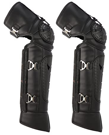 Winter Motorrad Knieschoner Beinwärmer, PU Leder Plüschfutter Knieschützer Winddicht Wasserdicht Fahrrad Kniewärmer Beinschutz Beinstulpen Knieprotektoren für Outdoor Damen Herren Roller Radfahren