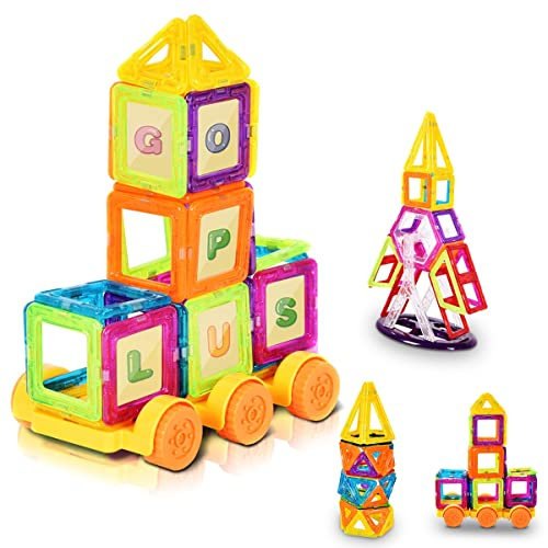 GOPLUS 158 Teile Magnetische Bausteine Bauklötze Magnete Bauklötze Konstruktion Blöcke Bausatz Pädagogisches Spielzeug Set Kreative Spielzeuge DIY 3D