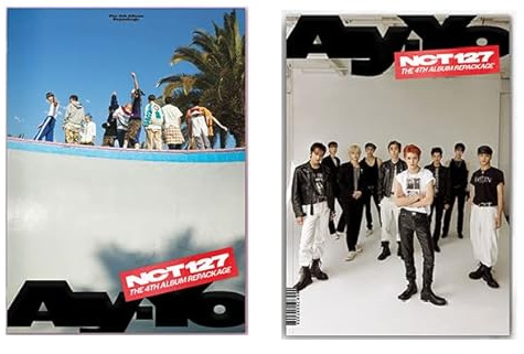 NCT 127 Ay-Yo 4th Album Repackage CD+Folding poster on pack+Booklet+Polaroid postcard+Photocard+POB+Tracking (2 Version SET)