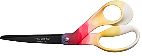 Fiskars Designer-Universalschere mit Antihaftbeschichtung, Rechtshändig, Länge: 21 cm, Edelstahl-Klingen, Daybreak, Explore, 1066463