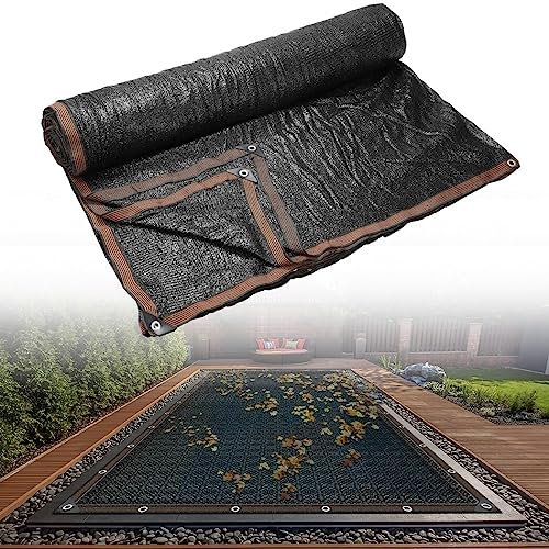 Homaisson In-ground Pool Leaf Net Cover, 4.6x9.1 m, rechteckige Schwimmbad-Netzabdeckung, Teichnetz-Abdeckung, Mehrzweck-Sommer-Schatten-Netz-Bildschirm für Terrasse, Parkschuppen, Gewächshäuser
