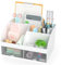 Smarpau Schreibtisch Organizer, Stiftehalter Schreibtisch Plastik Tisch Organizer mit Schublade, Multifunktionaler Büro Organizer für Zuhause Büro Badezimmer Schminktisch, Weiß