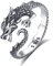 CELESTIA Drachen Ring Verstellbar Damen Verstellbare Ringe Silber 925 Offene Ringe Vintage Schmuck Ringe Gothic Geschenk Frauen