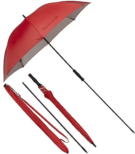 derby Strandschirm XXL Regenschirm und Sonnenschirm mit UV-Schutz - rot