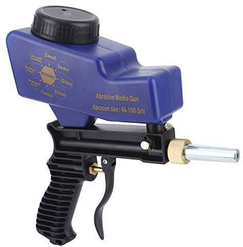 Sand Blaster Gun, 150 PSI Multi Media Blaster for Air Compressor Pneumatic Tool Paint Rust Remover, Sandblaster Gun for Metal, Wood, Glass Etching, Aluminum, Walnut Shells, Soda