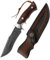 TABKER Einhandmesser Damast Scharfes Taschenmesser Outdoor Messer Ultrascharfes Mit Schöner Lederscheide