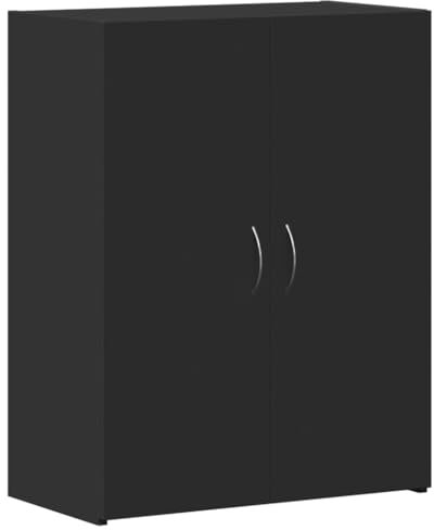 vidaXL Armario archivador Madera de ingeniería Negro 60x32x77,5 cm, Armario archivador, Mueble de almacenaje, Mueble de almacenaje de Oficina