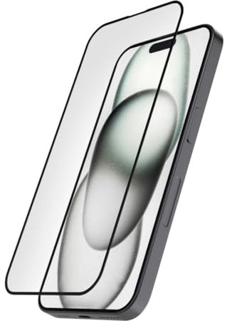Hama Handy Schutzglas D3O für iPhone 15 Pro (Displayschutz bruchsicher, Anti-Fingerprint, Handyglas mit Montagehilfe, Vollschutz 10H, case-friendly, Displayschutzfolie kratzfest, Displayglas iPhone)