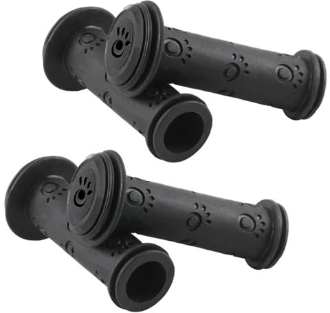 2 Pair Non-Slip Rubber Bike Handlebar Grips - 0.86 Soft Mountain Bicycle Grips for Kid Balance MTB Scooter Handlebars Cover, Black