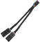 LUORNG Câble d'extension d'éclairage RGB Corsair 8,6 cm 1 vers 2 répartiteurs 4 broches mâle vers double femelle utilisé pour ventilateur Hub Splitter Câble adaptateur Noir