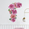 astylishome Wandtattoo Kinderzimmer Wandsticker Kinder Zimmer Mädchen Blumen Pflanze Blätter Rosa Wand Deko Wohnzimmer Schlafzimmer Küche Möbel Aufkleber 1303