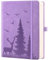 ZXHQ 365 Seiten A5 (15,8 x 21,5 cm) Liniertes Notizbuch - College-Ruling, Ledergebundener Einband, 100 g/m² dickes Papier, feine Innentasche - Lavendel