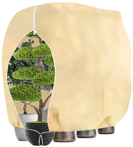 YAUWAIE Winterschutz für Pflanzen, 250x360cm Frostschutz Pflanzen Abdeckung Außen, Winterschutz Olivenbaum, Pflanzenschutz Winter Palmen mit Reißverschluss, Wiederverwendbar Pflanzenschutz