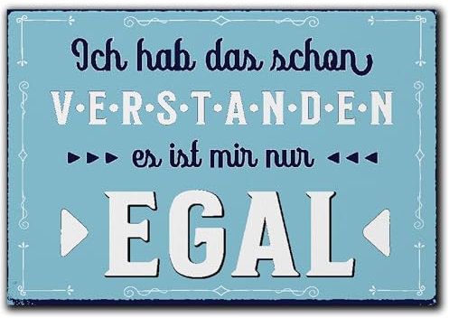 LANOLU Kühlschrankmagnete lustig- Ist Mir egal - lustige Magnete mit Sprüchen und witzigen Motiven 8x5,5cm