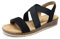 DREAM PAIRS Sandales Plates à la Mode pour Femme à Brides Chics Sandale décontractées d'été Confortable,Size 38.5,Suède-Noir,DWUMFS2505