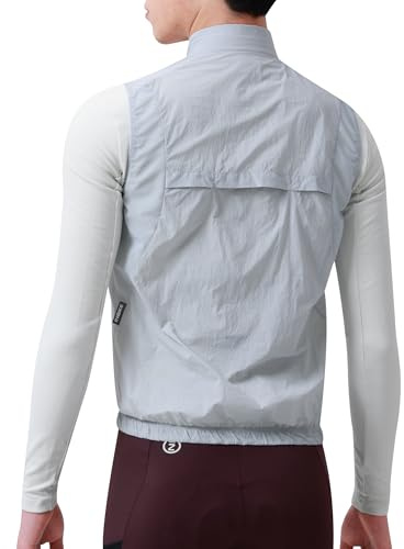INBIKE Ultraleicht (Nur 100g) Herren Fahrradweste Windbreaker Weste Atmungsaktive Reflektierend UV50+ Schutz Laufweste Winddicht Ärmellos Sommer Fahrrad Rennrad City Freizeit