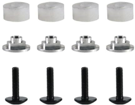 Fenteer Eishockey-Visier-Hardware-Kit, M4-Schrauben, Visier-Zubehör, Ersatzteile, praktisches, sicheres Hockey-Helm-Zubehör, Visier-Abstandshalter