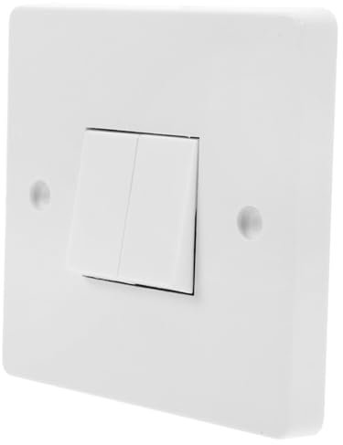 CHILDWEET Multifunktionales Schaltpanel Doppelter Dimmschalter Lichtschalter Nachtlicht Lüfterlichtschalter Doppelschalter Elektrischer Schalter Ein Aus Dekorationsschalter Plastik Weiß