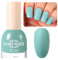 Matte Nail Polish Air Dry Nail Lacquer for Nail Art Varnish, Mist Effect Matte Finish Velvet Nail Polish, 0.35 fl oz (Cyan-14, 10 ML)