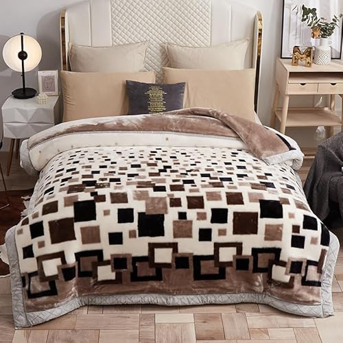 Kuscheldecke 150x200cm, 2kg Koreanische Nerzdecke Decke Microfaser Fleece Tagesdecke Seidig Weich, Warm, Kuschelig Fleecedecke
