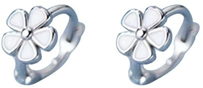 Mädchenohrringe Gold Sterling Silver Plated Floral Flower Butterfly Small Gold Huggie Hoop Earrings Elegant Dainty Trendy Stuff Kawaii Cute Little Hoop Earrings Tree Rose Kristallohrringe Aus Rosé, A