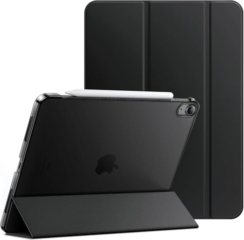 TXWLLIU Hülle für iPad Air 11 Zoll M3/M2 2025/2024 & iPad Air 10,9 Zoll 5./4. Generation 2022/2020, Ultradünne Leichte Schutzhülle, Durchscheinende Mattierte Rückwand Schutzhülle, Schwarz