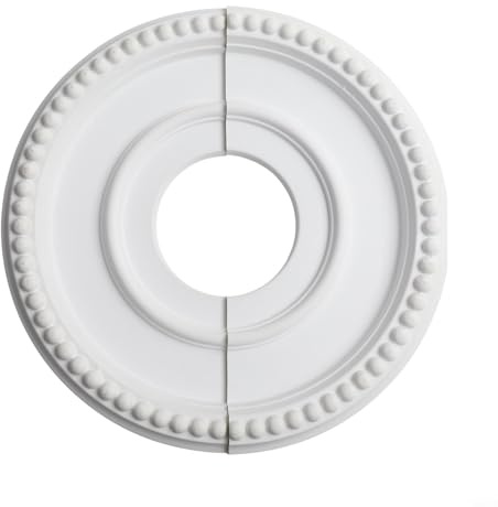 Inner Round Split Simple Ceiling Medallion 315mm Outer to Decorative for Light for Fixtures and Ceiling Fan Covers Pu Install Moulding Plate 100mm Conceal Cracks