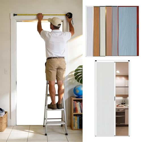 Porte Accordéon Interieur Porte Pliante Intérieure Personnalisable Sans Perçage, Portes Accordéon Coulissantes En Nid D'Abeille avec Cadre Aluminium, Porte Pliante Temporaire Placard de Salle Bain