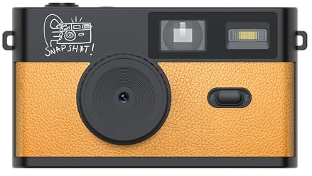 SNPSHT Screen-Free Digital Camera – Simple Point & Shoot Camera, No Screen, Easy to Use Camera, Replace Disposable with Reusable (Yellow)