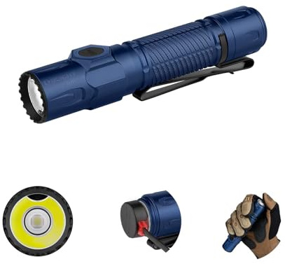 OLIGHT Warrior Ultra Taktische LED Taschenlampe, 2500 Lumen, 320m, USB-C | OAL Gehäuse, Kompaktes EDC Design, Doppelschalter, IPX8 Wasserdicht, Für Camping, Wandern Und Notfälle