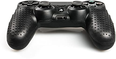 GNG Funda de silicona rugosa antideslizamiento de GNG para mando de PS4/ SLIM/PRO x 1 (negro)