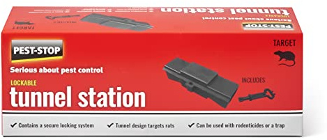 Pest-Stop Tunnel Station – Rodent Control for Mice and Rats – Secure Locking System – Touch-Free Trap Housing – Reusable – Indoor and Outdoor Use