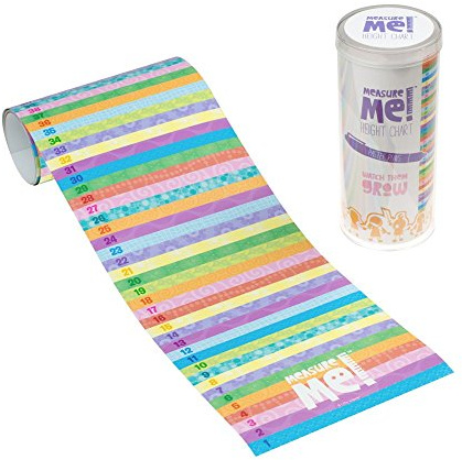 Measure Me! Roll-Up Height Chart For Children - Pastel Rows