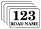 Custom Personalised Printed Wheelie Bin Number Stickers with Road and Street Name - A5 Vinyl Waste Container Decals - 4 pack