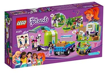 LEGO 41371 Friends Mia’s Horse Trailer Toy, Stable Extension Set, 4x4 Buggy, Mia and Emma Mini Dolls