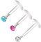 KJM FASHION 3 STK Flexibles Acryl Push In Labret Monroe 1,2mm 16 Gauge 6mm 1/4 2mm Kristallkugel Monroe Snakebites Ohrringe Piercing Schmuck 0501