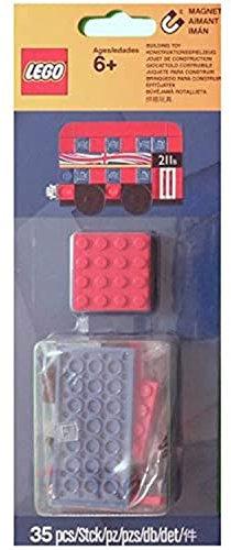 LEGO -673419307710 Your Own Souvenir with This London Bus Magnet Build, Mehrfarbig (853914)