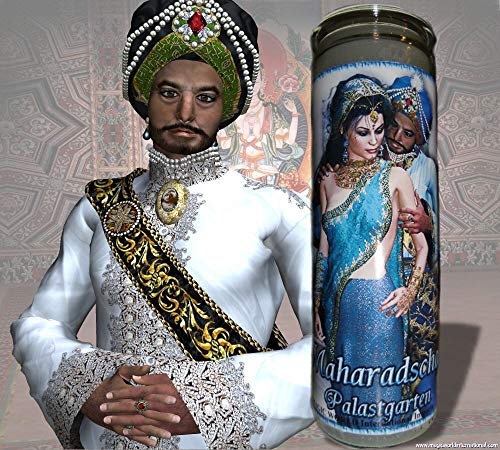 Magicworld International Imports Maharadscha Glaskerzen-Ritual *Maharanis Juwelen* Geldanziehung Schuldenabbau Erfolg bei Banken-Gegen finanzielle Sorgen und Existenzängste