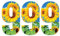 Pack of 3 Sunflower Bin Number Sticker - 9 ideal for Home, Office, Classroom Decoration, Out Door Wheelie Bins, Dustbin V1099 Packwith®