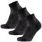 DANISH ENDURANCE Kurze Merino Wolle Wandersocken, Sommer Wollsocken, Unisex, für Herren & Damen, 3 Paar, Schwarz, 43-47