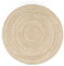 Paco Home Teppich Rund Wohnzimmer Jute Boho Ethno Muster Modern Handgefertigt Naturteppich, Grösse:160 cm Rund, Farbe:Beige