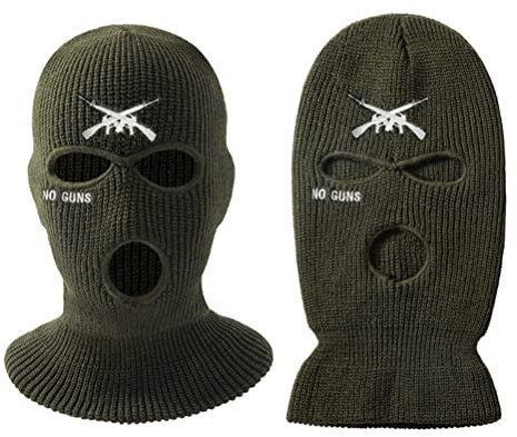 Fauitay 3 Loch Sturmhauben Sturmhaube Sturmmaske Skimaske Motorradmaske Outdoor, Wintermütze Skimaske Balaclavas Motorradmaske Herren und Damen(Schwarzgrün)